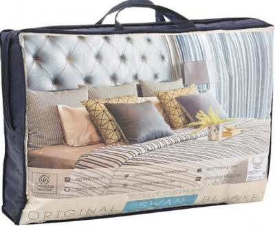 Одеяло Лебяжий пух 200х220 микрофибра 300гр Оригинал СТ