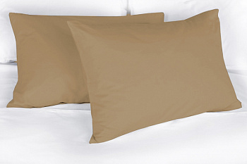 Наволочка поплин 50х70 (1шт) гл/кр какао Орхидея