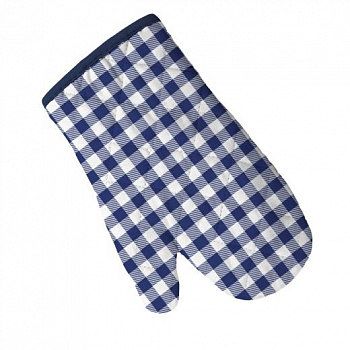 Прихватка-рукавица Клетка синяя