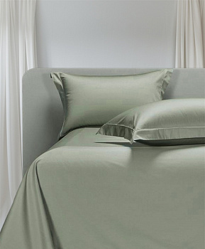 Пододеяльник 2,0 сп. (180х215) сатин-премиум фисташковый 5566 Орхидея