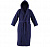халат т.синий с капюшоном