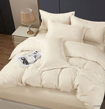 Микрофибра страйп 100% п-э 220 см (90) диз. 1х1 (12-0304) сливочно-молочный