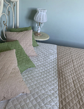 Покрывало 215х240 цв.бежевый/молочный 2158002/005 Орхидея