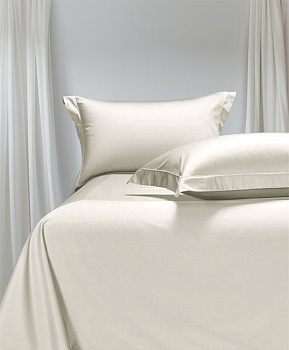 Простынь (240х260) сатин-премиум сливочный 4307 Орхидея