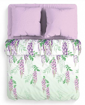 Постельное белье 1,5 поплин 70856/1 Глициния Василиса'22