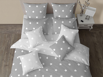 Постельное белье Дуэт бязь-люкс Амор графит 5739/1 Хлопковый Край