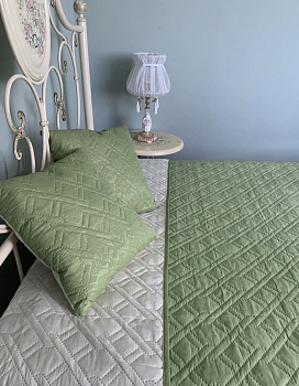 Покрывало 215х240 цв.зелёный/фисташковый 2158002/041 Орхидея