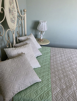 Покрывало 180х215 цв.мятный/кремовый 1808001/016 Орхидея