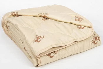 Одеяло Овечья шерсть 200х220 обл. пэ сумка Адамас