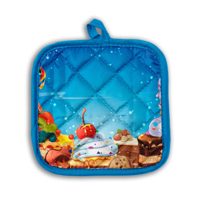 4650512528217 Прихватка (квадратная) 17х17 стеганная 'Кондитерская лавка'