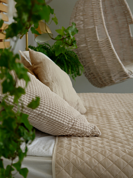 Покрывало 215х240 цв.cв.бежевый/cв.бежевый 2158001/003 Орхидея