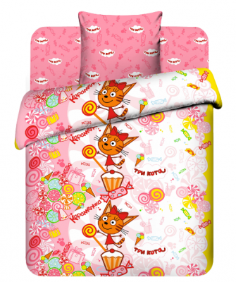 Тинейджер бязь 7604/1 Десерт Карамельки Три кота Василек'17