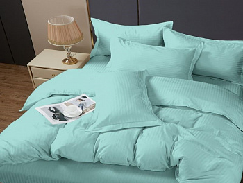 Микрофибра страйп 100% п-э 220 см (90) диз. 1х1 (12-5410) светлая бирюза