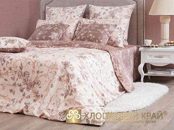 Постельное белье 1,5-М сатин Бристоль какао 5481/1 нав.50х70 Хлопковый Край