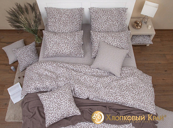 Постельное белье Дуэт бязь-люкс Линн кофе 5775/2 Хлопковый Край