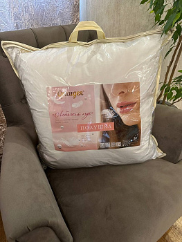 Подушка стеганая Лебяжий пух 70х70 микрофибра сумка КОМФОРТ Орхидея 