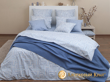 Постельное белье 2,0 бязь-люкс Абени деним 6007/3 нав.50х70 Хлопковый Край 