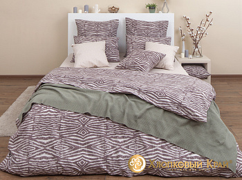Постельное белье Дуэт бязь-люкс Наэма браун 5785/2 Хлопковый Край