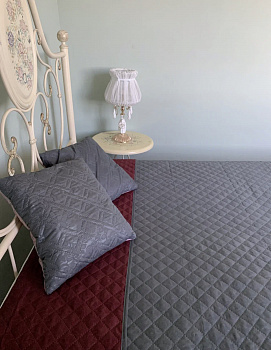 Покрывало 215х240 цв.бордо/т.серый 2158002/043 Орхидея