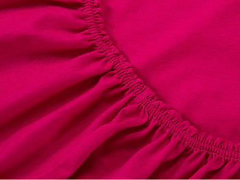 Простынь трикотажная на резинке 200х200х20 бордо Хлопковый Край