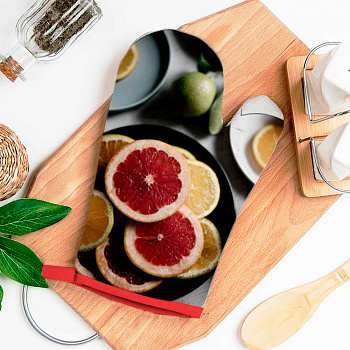 4650512525728 Рукавица 26х18 стеганная 'Цитрусовая симфония'