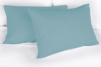 Наволочка поплин 50х70 (1шт) гл/кр голубой Орхидея