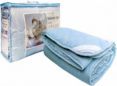 Одеяло Лебяжий пух детское 110х140 поликоттон  Адамас