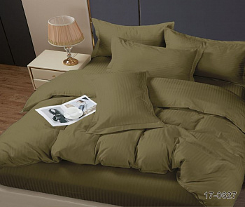 Микрофибра страйп 100% п-э 220 см (90) диз. 1х1 (17-0627) Оливковый