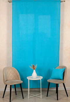 штора лен наш голубой 3