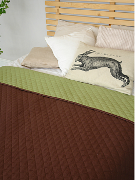 Покрывало 215х240 цв.шоколад/зелёный 2158001/036 Орхидея