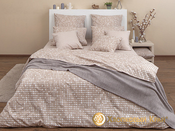 Постельное белье Дуэт бязь-люкс Мэрит беж 6004/3 Хлопковый Край