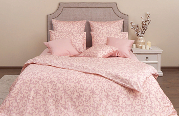 Постельное белье 2,0-М сатин Мишель роза 5509/1 Хлопковый Край