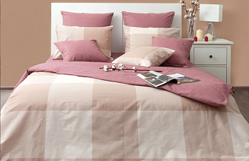 Постельное белье Дуэт бязь-люкс Лондон беж 5627/1 нав.50х70 Хлопковый Край