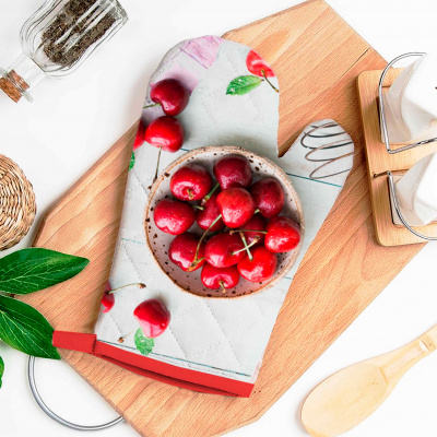 4650512525667 Рукавица 26х18 стеганная 'Вишневое настроение'