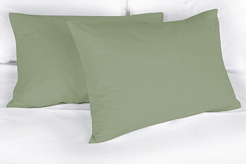 Наволочка поплин 50х70 (1шт) гл/кр фисташка Орхидея