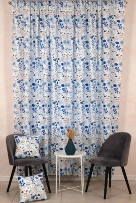 штора лен наш цветение 1