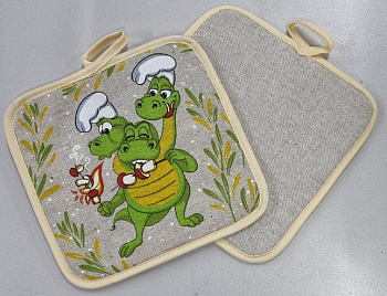 Прихватка п лен 18х18 Новый год