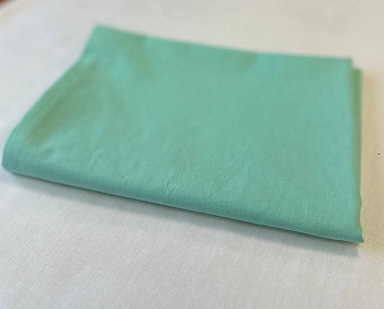 Простынь 1,5 (150х215) поплин гл/кр мятный Орхидея