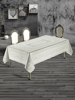 Скатерть Жаккард 160х220 SEVDA кремовый 11657 DO&CO
