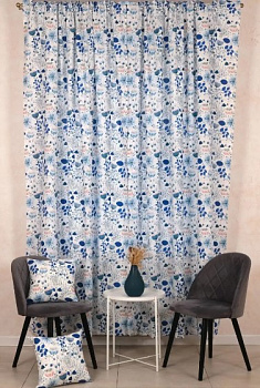 штора лен наш цветение 1